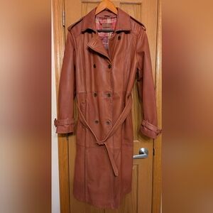 EUC Sundance Araminta Women's Rust Leather Trench Coat